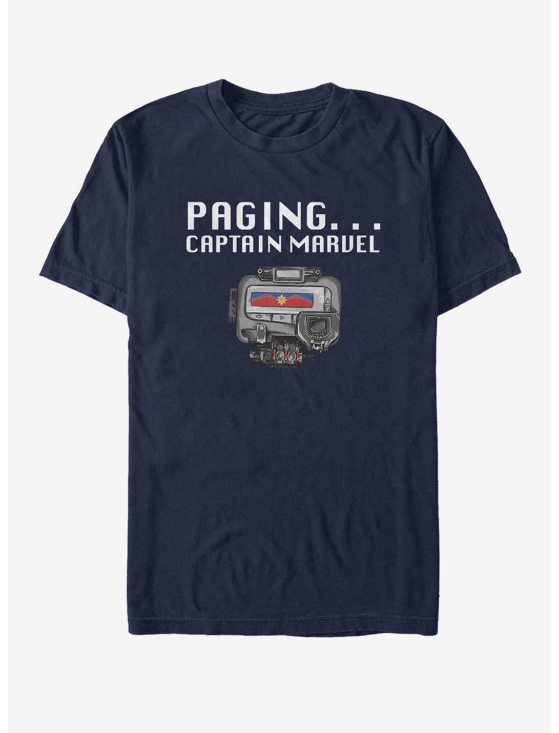 Marvel Captain Marvel Universal Pager T-Shirt, NAVY, hi-res