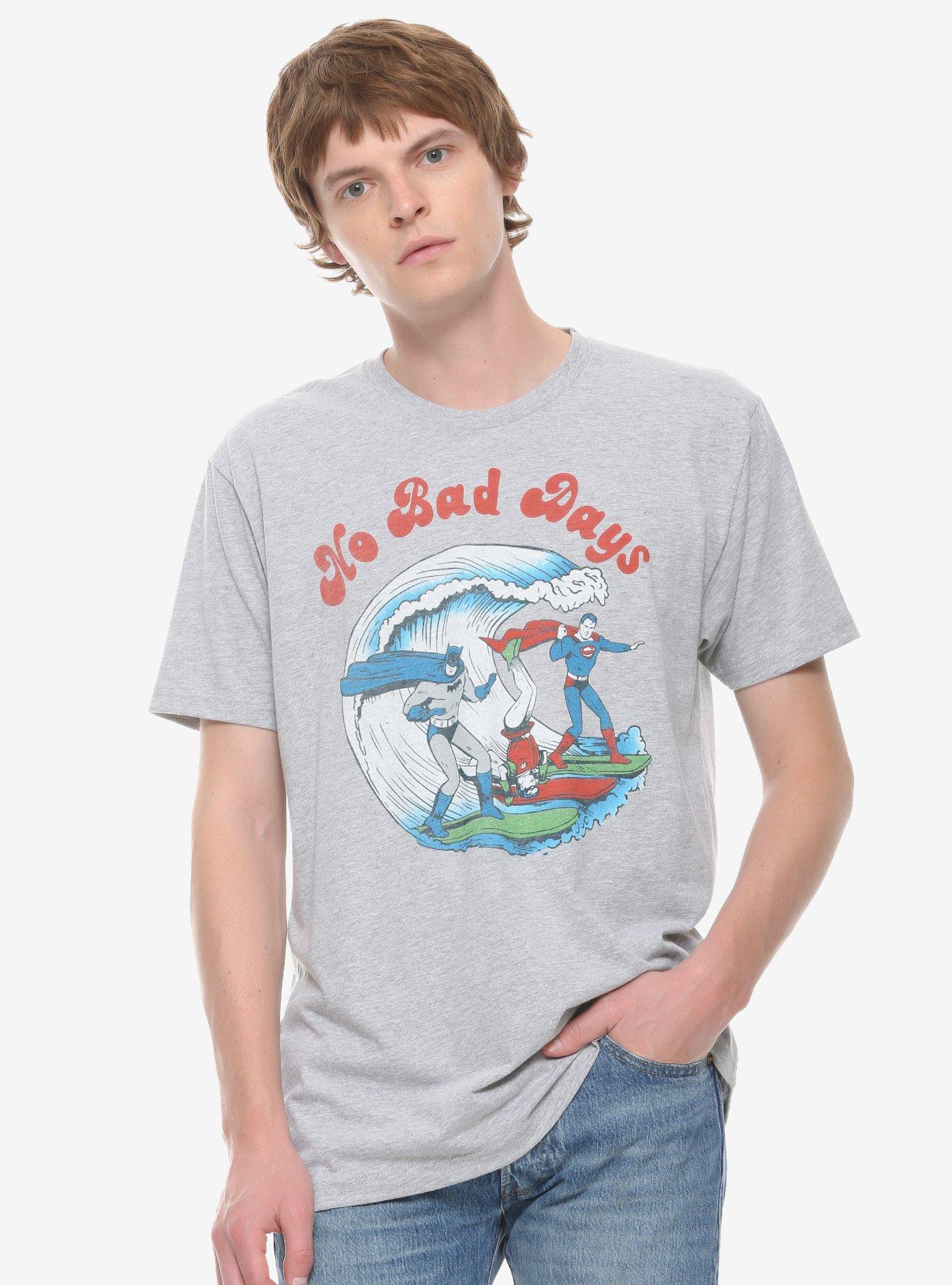 DC Comics Batman Robin Superman No Bad Days T-Shirt, GREY, hi-res