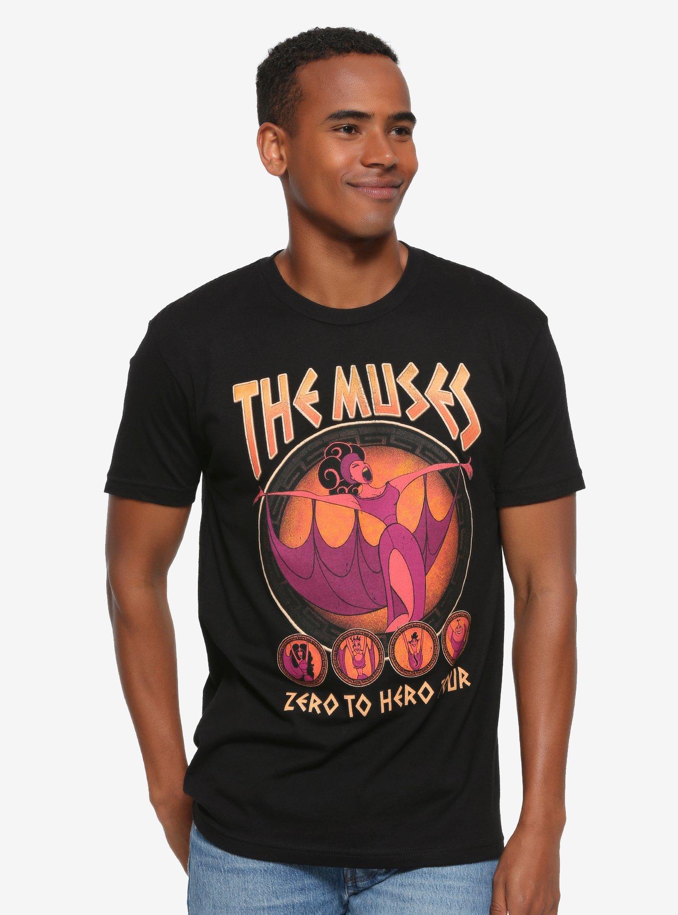Disney Hercules The Muses Zero to Hero Tour T-Shirt - BoxLunch Exclusive, BLACK, hi-res