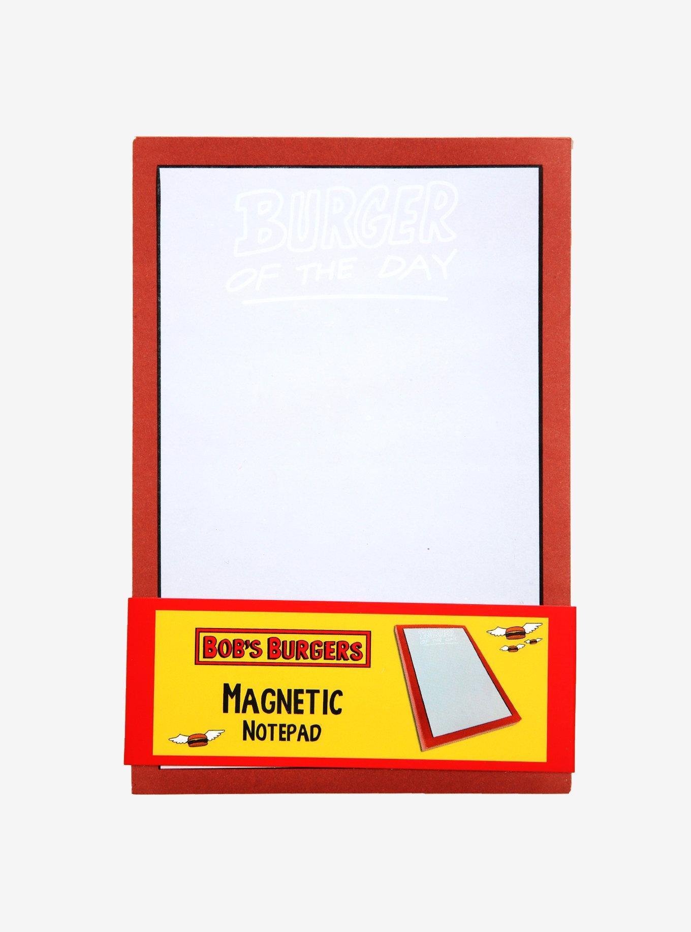 Bob's Burgers Burger of the Day Magnetic Notepad - BoxLunch Exclusive, , hi-res