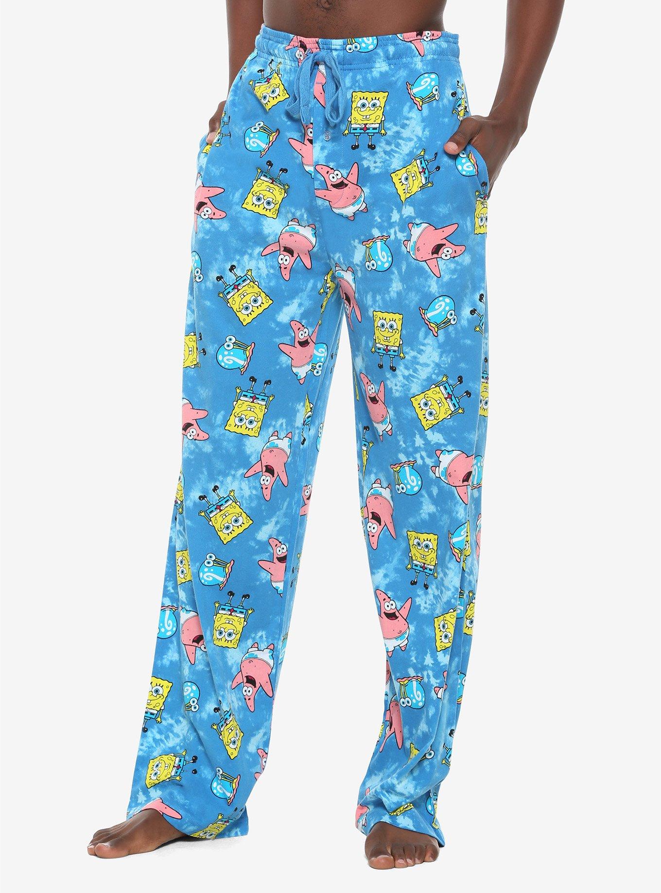 SpongeBob SquarePants Blue Tie Dye Pajama Pants Hot Topic