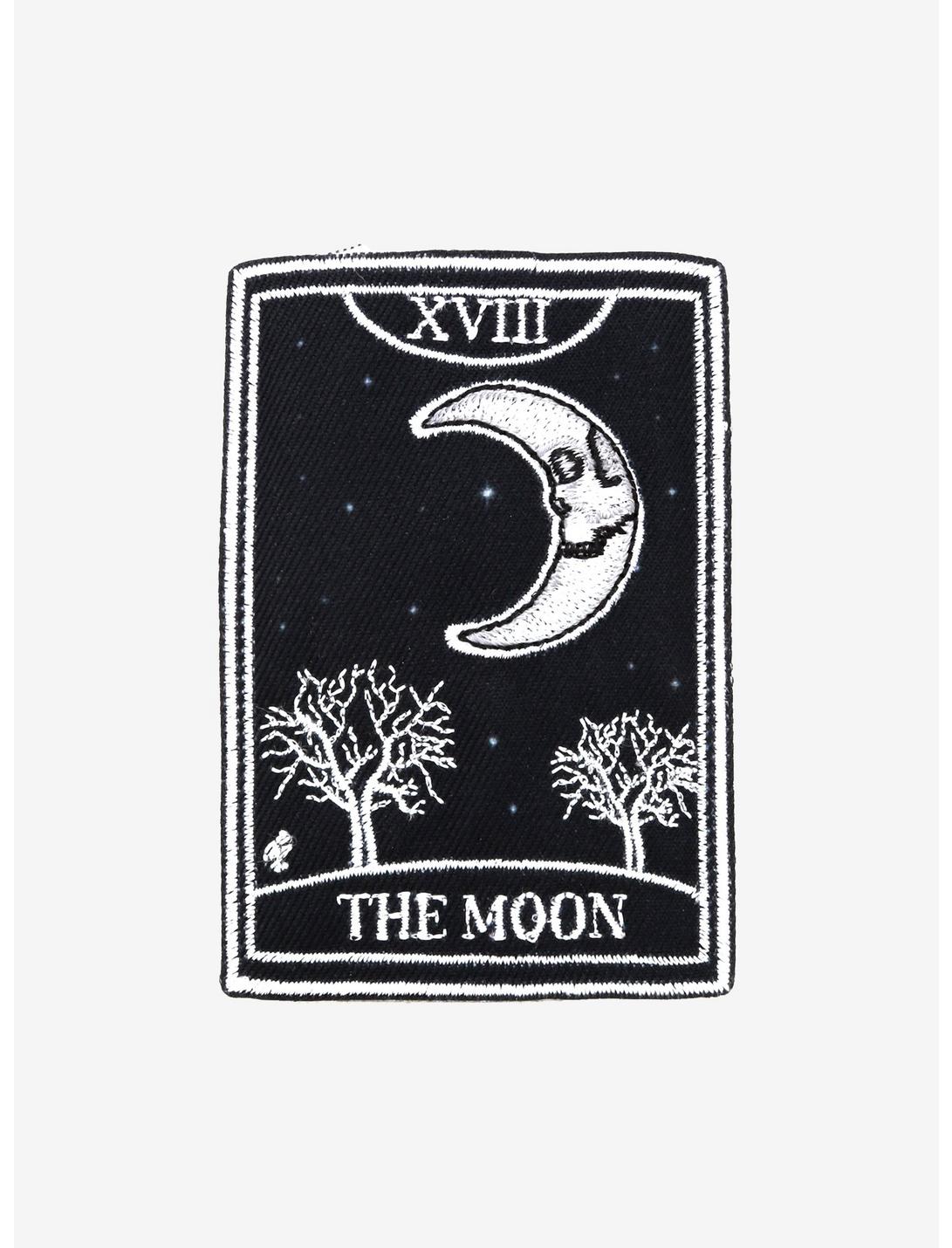 Skeleton Moon Tarot Card Patch, , hi-res