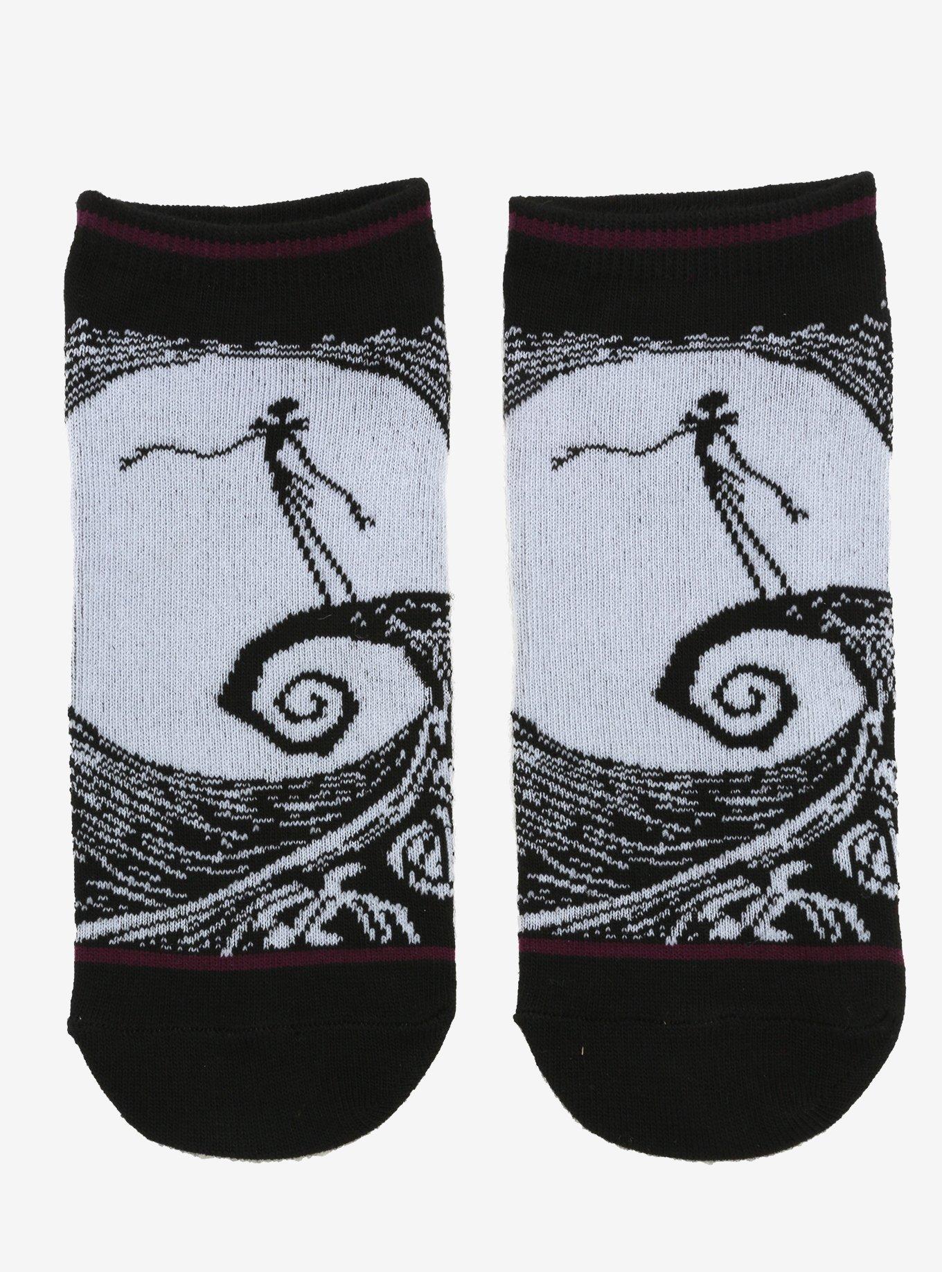 The Nightmare Before Christmas Jack Spiral Hill No-Show Socks, , hi-res