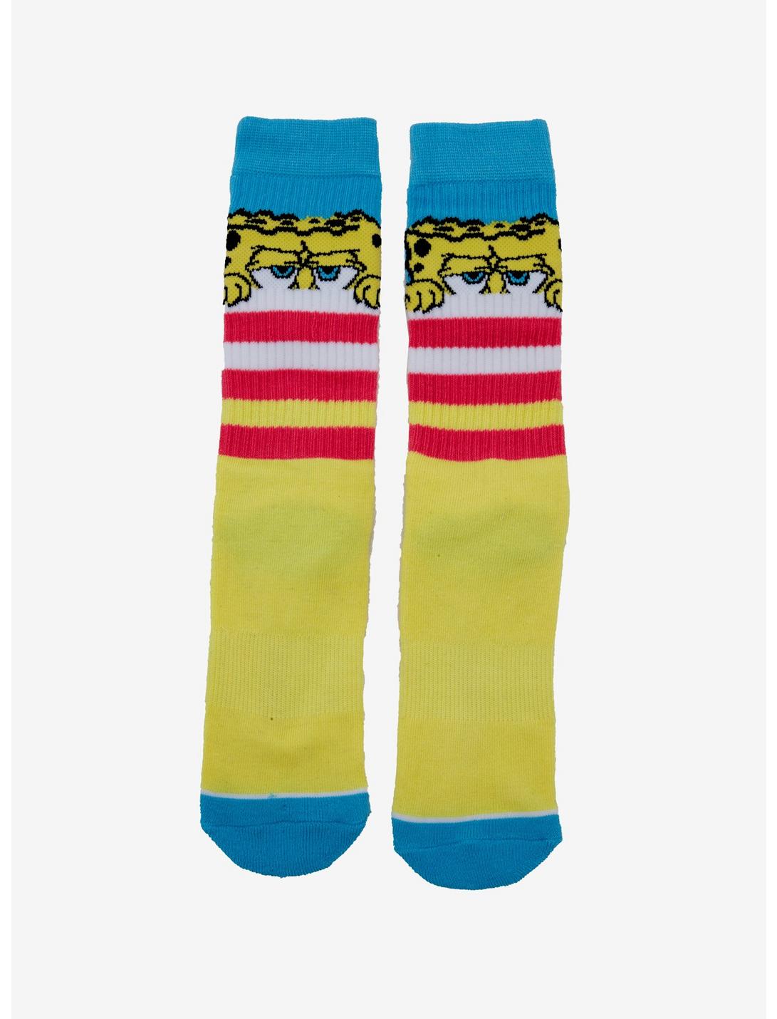 SpongeBob SquarePants Striped Crew Socks, , hi-res