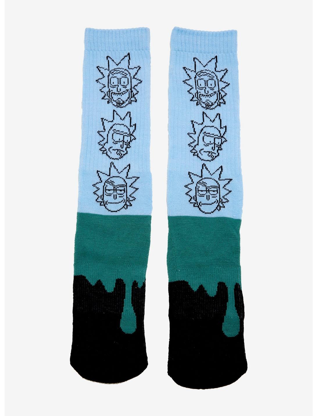 Rick And Morty Rick Green Drip Crew Socks, , hi-res