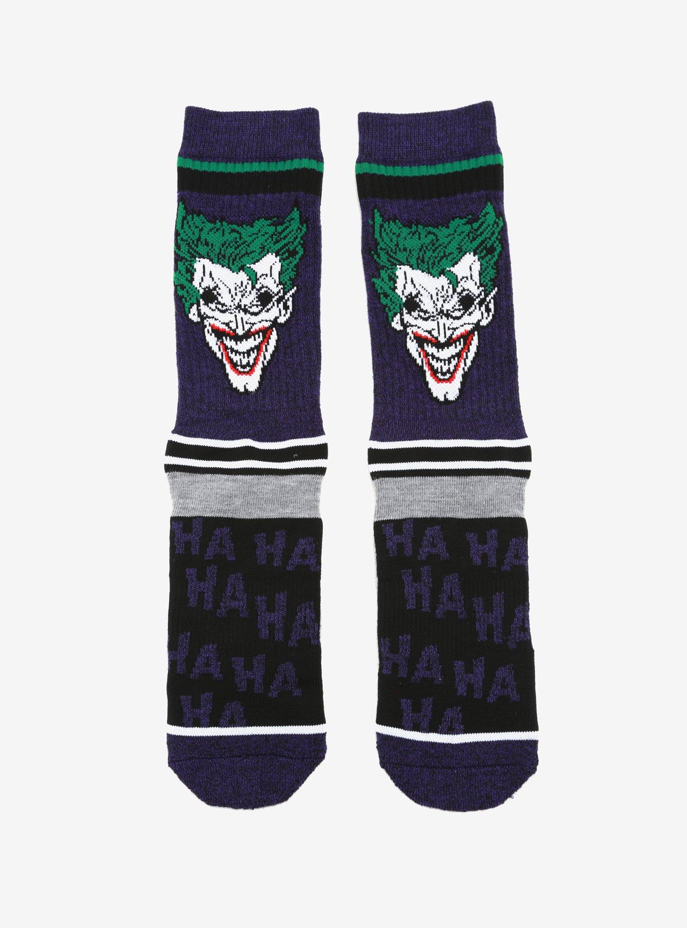 DC Comics Joker Purple Crew Socks, , hi-res