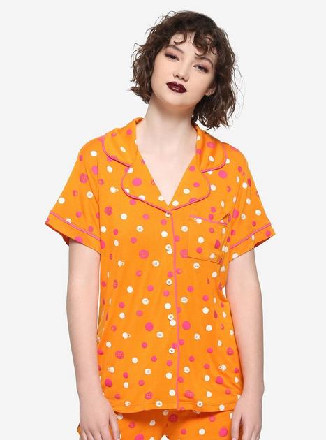 Yellow Polka Dot Pajama Shorts for Women