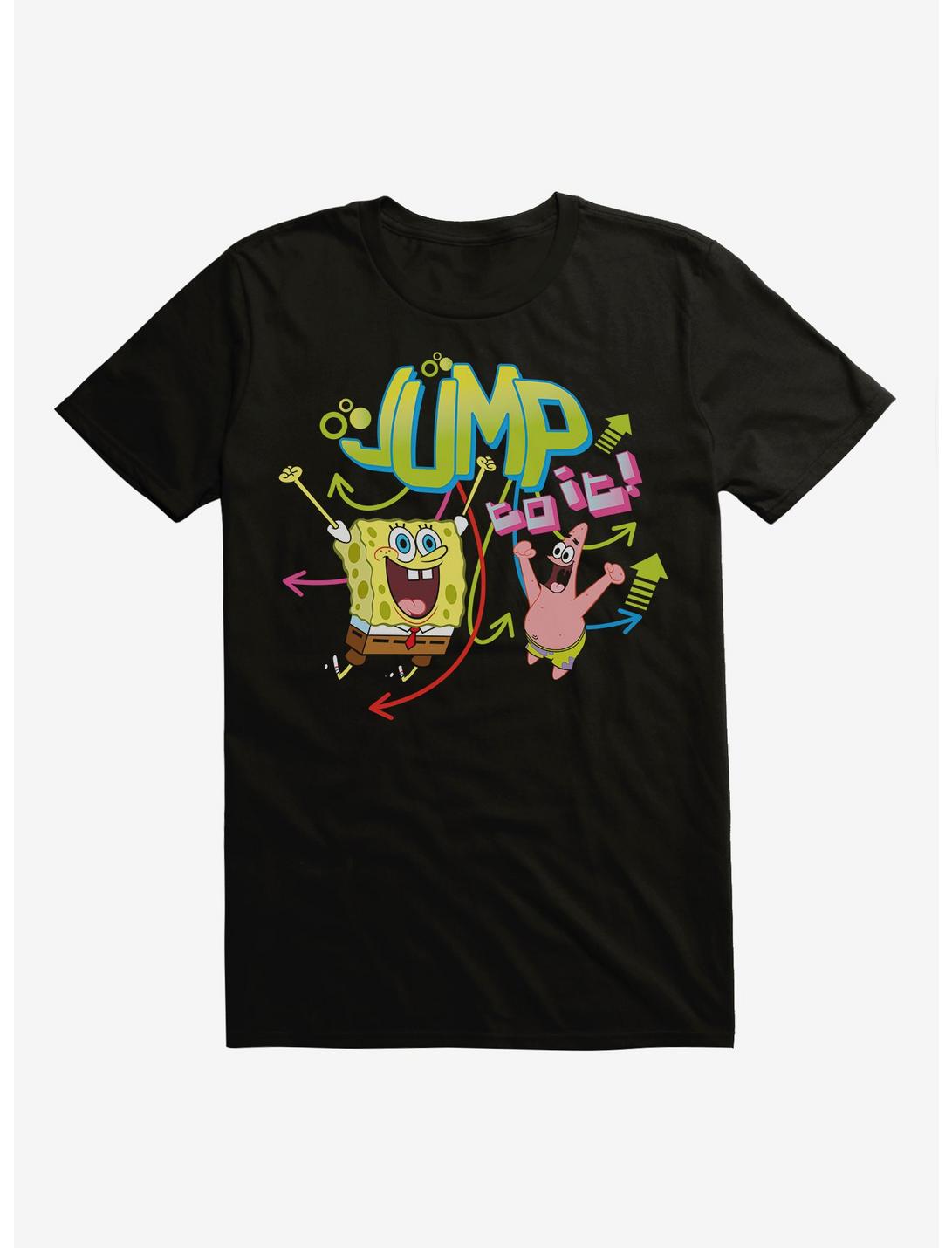 SpongeBob SquarePants Comp Jump to It T-Shirt, BLACK, hi-res