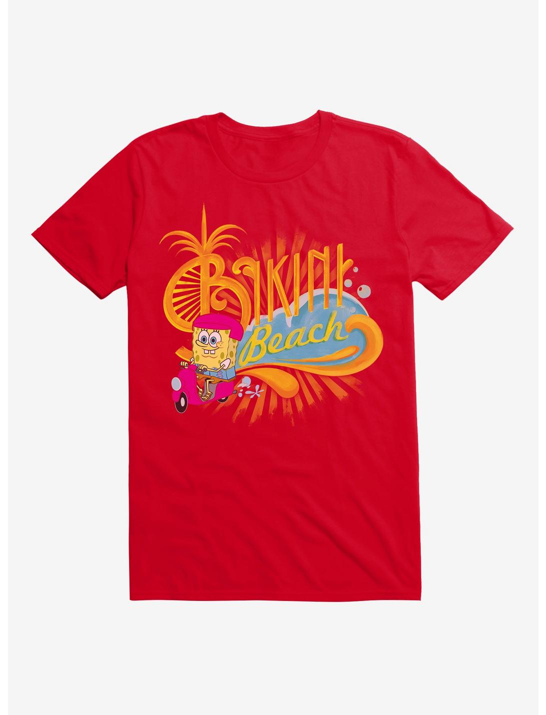 SpongeBob SquarePants Bikini Beach T-Shirt, RED, hi-res