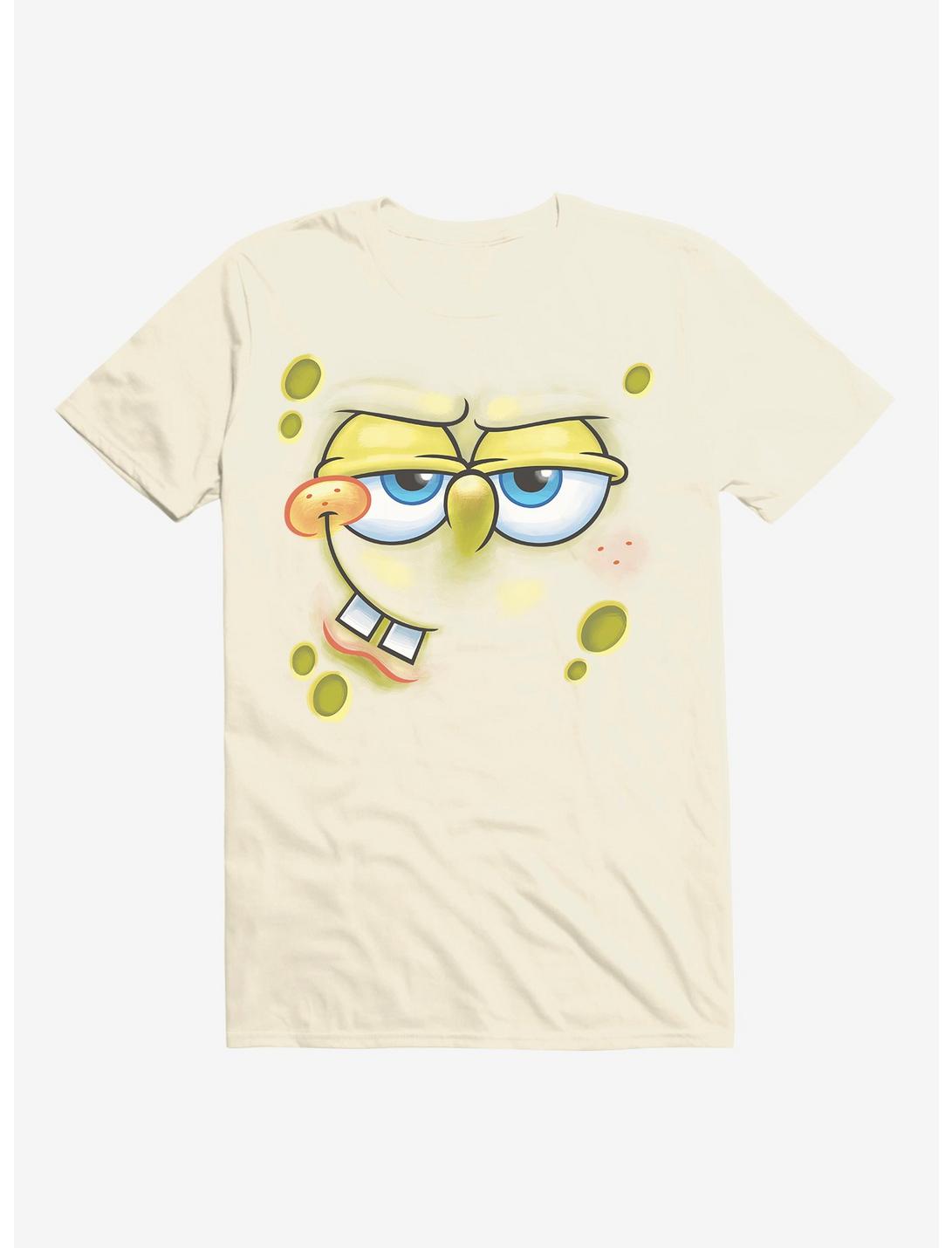 SpongeBob SquarePants Face Smirk T-Shirt, NATURAL, hi-res