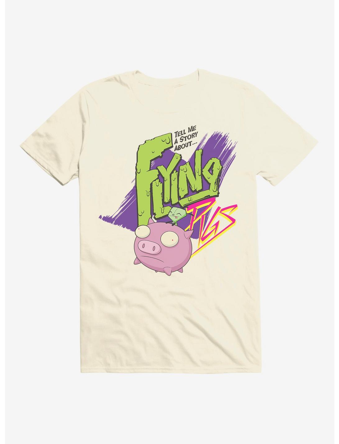 Invader Zim Flying Pigs T-Shirt, NATURAL, hi-res