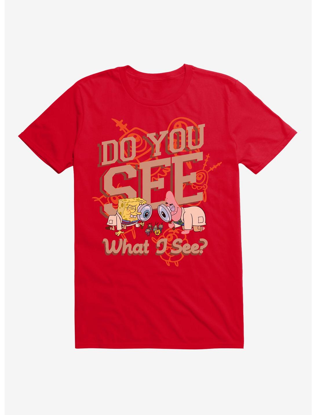 SpongeBob SquarePants Do You See What I See T-Shirt, RED, hi-res
