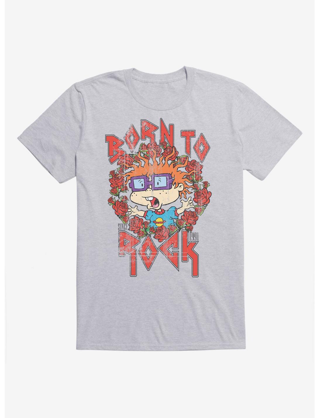 Rugrats Chuckie Born To Rock T-Shirt, HEATHER GREY, hi-res