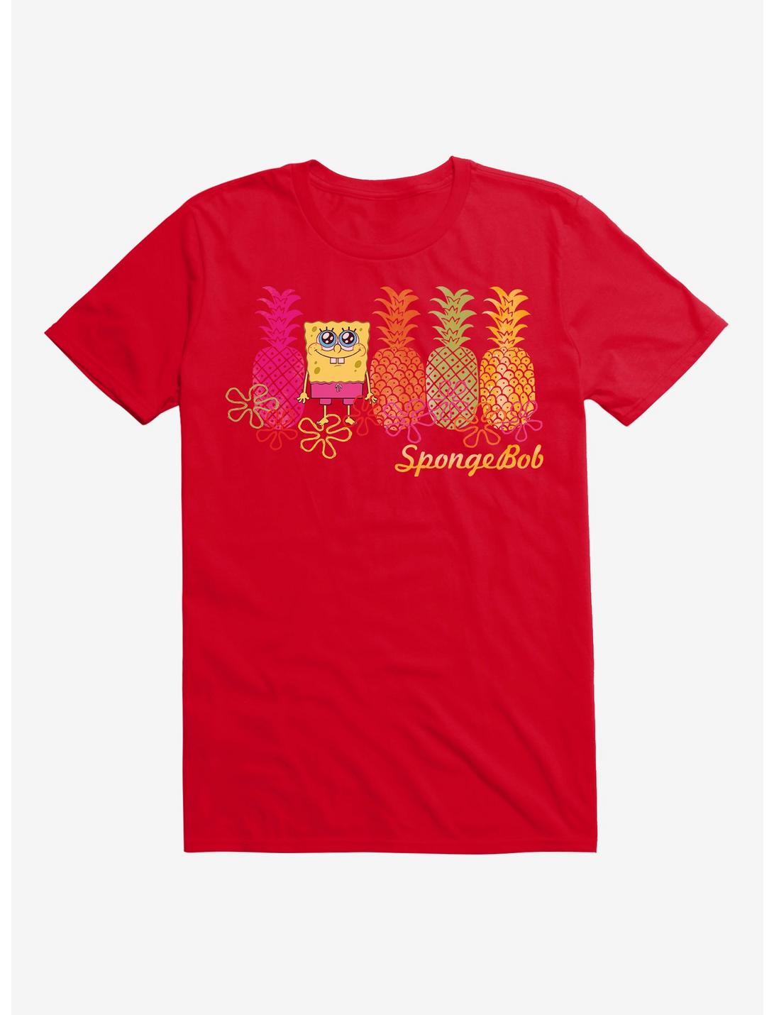 SpongeBob SquarePants Pineapples T-Shirt, RED, hi-res