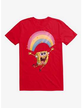 SpongeBob SquarePants Chasing Sparkle Rainbows T-Shirt, , hi-res