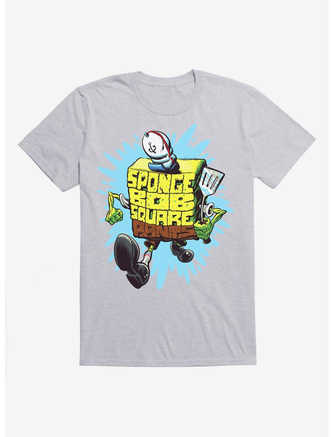 SpongeBob SquarePants Patch Word Art T-Shirt, HEATHER GREY, hi-res