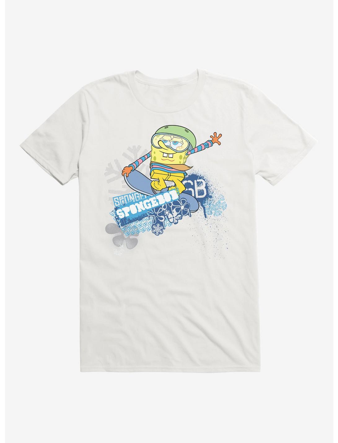 SpongeBob SquarePants Ski Neon White T-Shirt, WHITE, hi-res