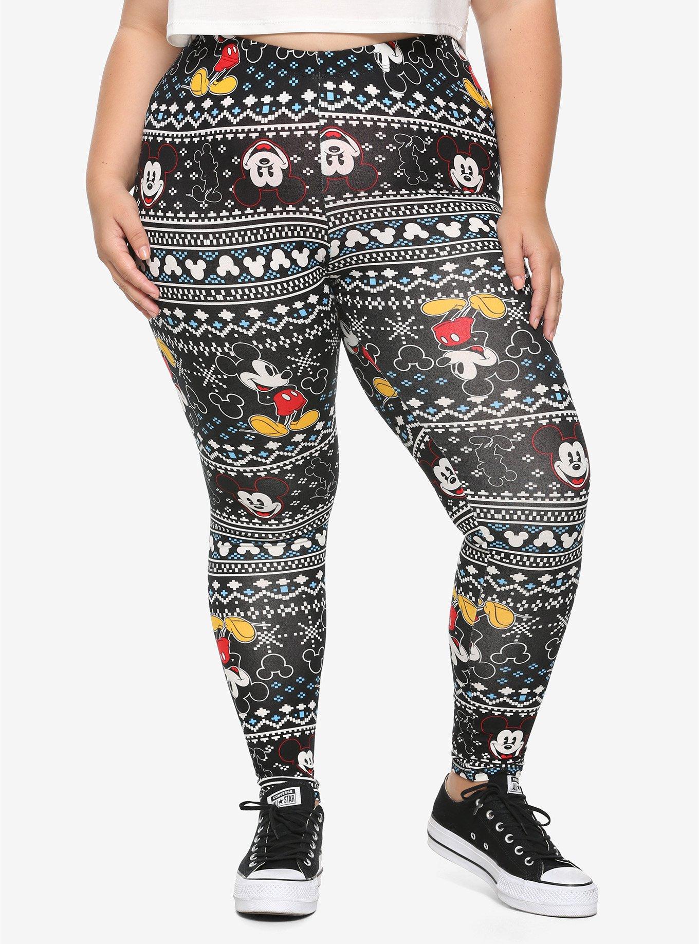 Mickey mouse leggings plus size best sale