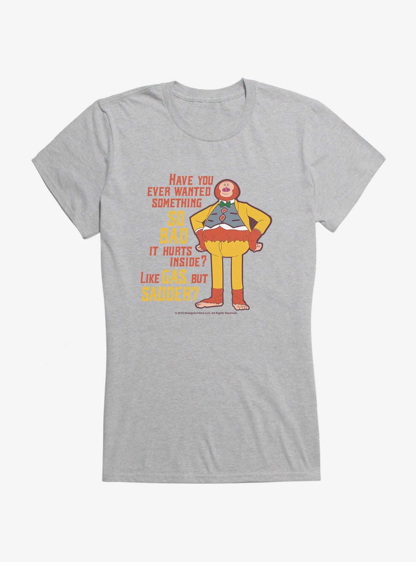 Missing Link Ever Wanted Something So Bad Girls T-Shirt, HEATHER, hi-res