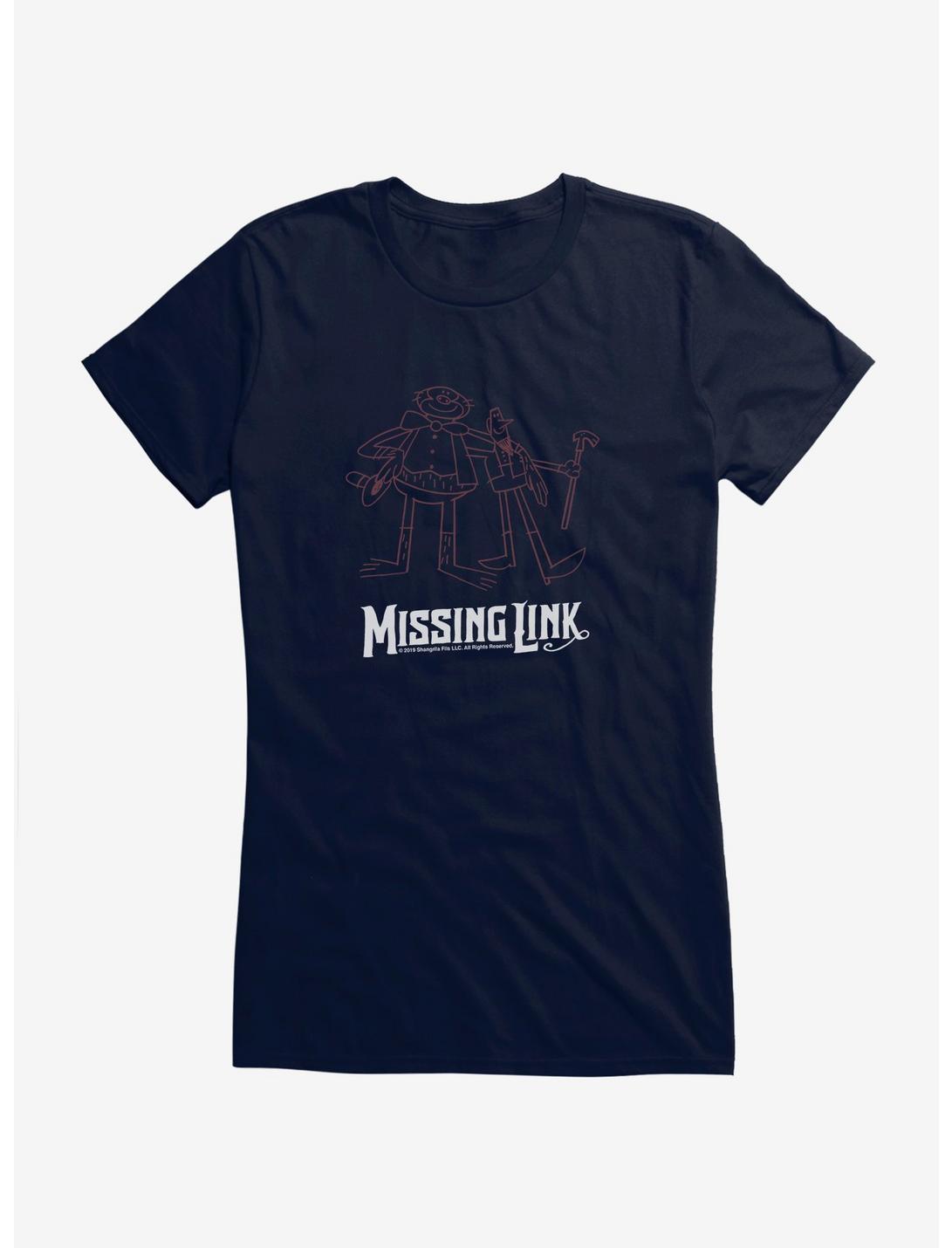 Missing Link Sketch Girls T-Shirt, NAVY, hi-res