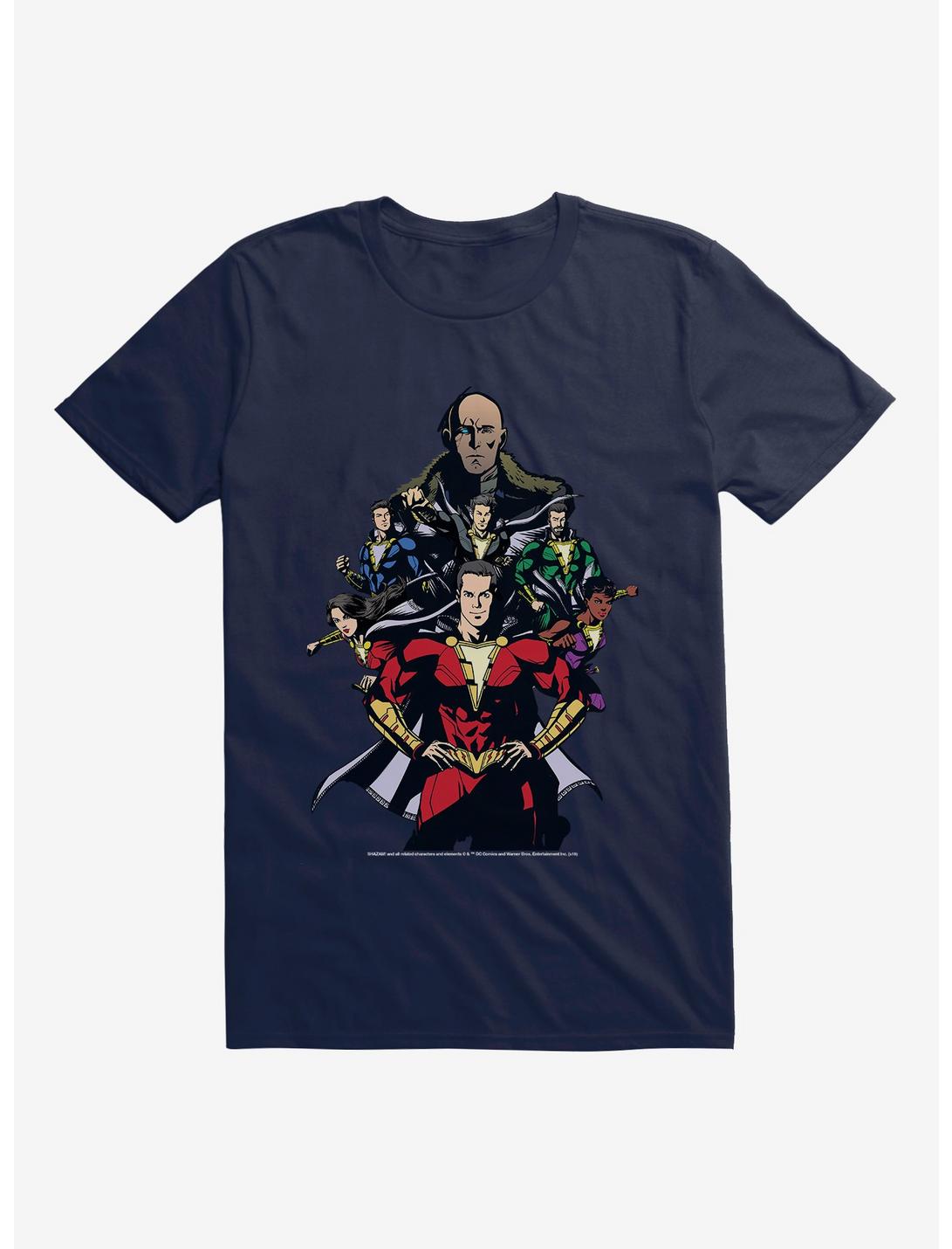 DC Comics Shazam! Group T-Shirt, MIDNIGHT NAVY, hi-res