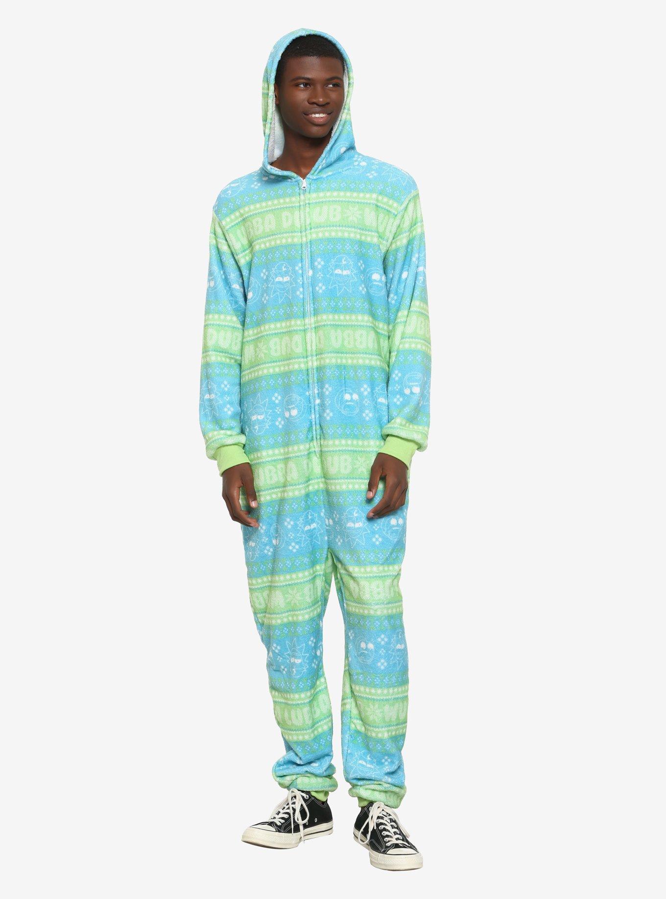 Rick And Morty Fair Isle Print Union Suit, MULTI, hi-res