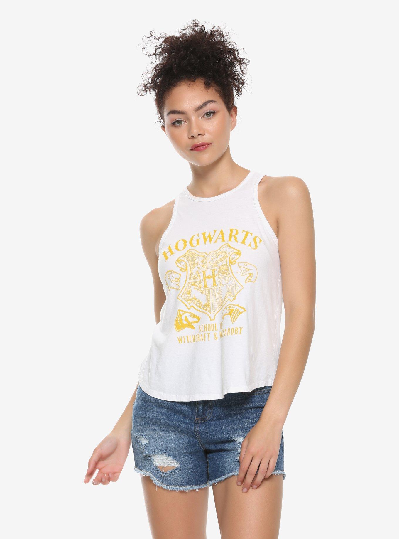 Harry Potter Hogwarts Crest Girls Tank Top, GOLD, hi-res