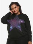 Starry Night Applique Girls Sweatshirt Plus Size, MULTI, hi-res
