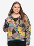 The Nightmare Before Christmas Sally Lace-Up Hoodie Plus Size, MULTI, hi-res