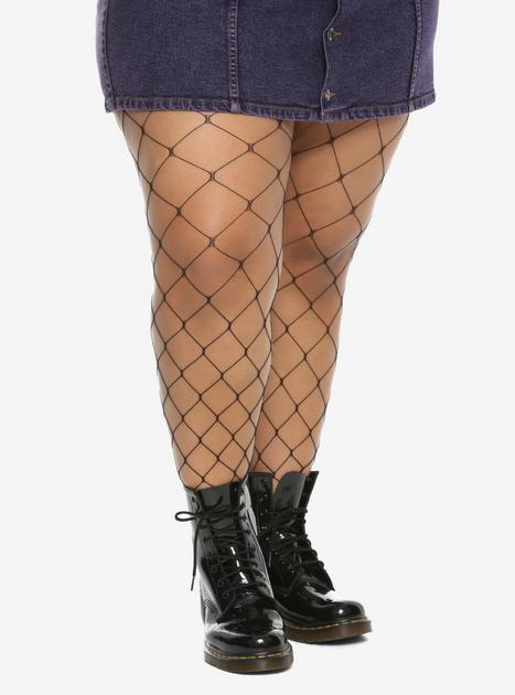 Plus size pink fishnet tights sale