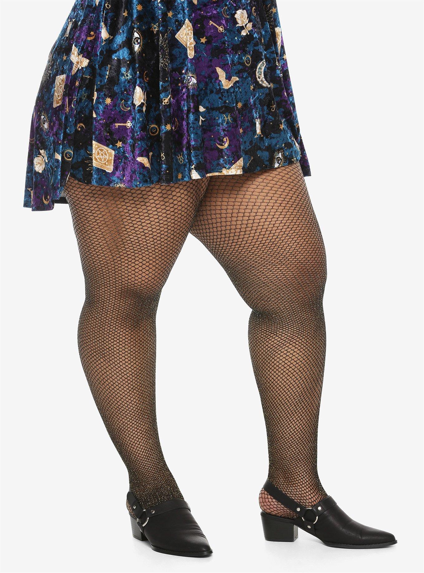 Gold Glitter Tights Plus Size Hot Topic