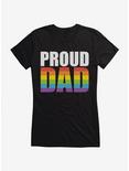 Pride Proud Dad Girls T-Shirt, BLACK, hi-res