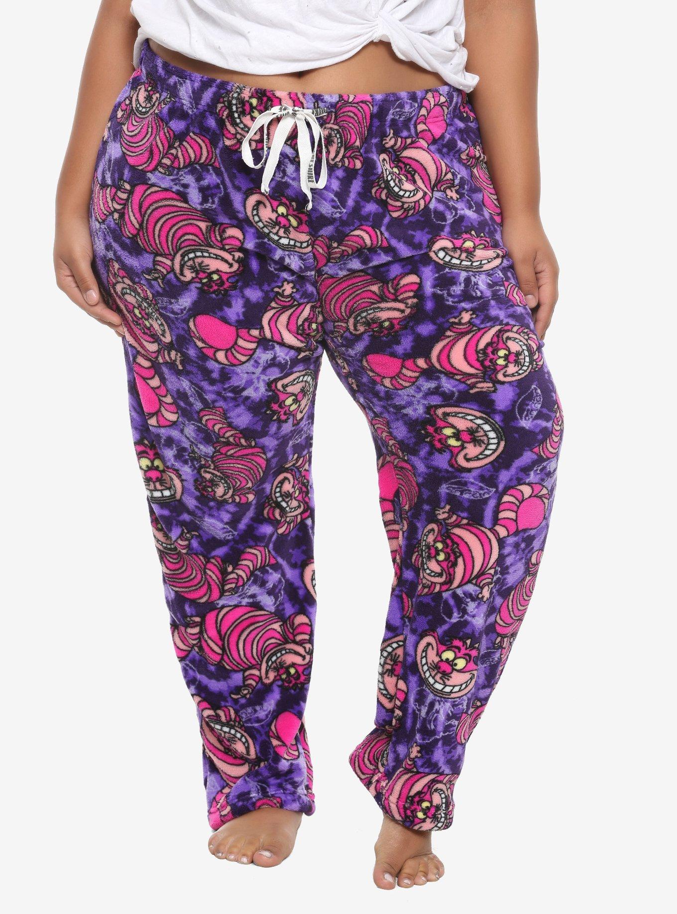 Disney Alice In Wonderland Cheshire Cat Plush Girls Pajama Pants Plus Size, MULTI, hi-res