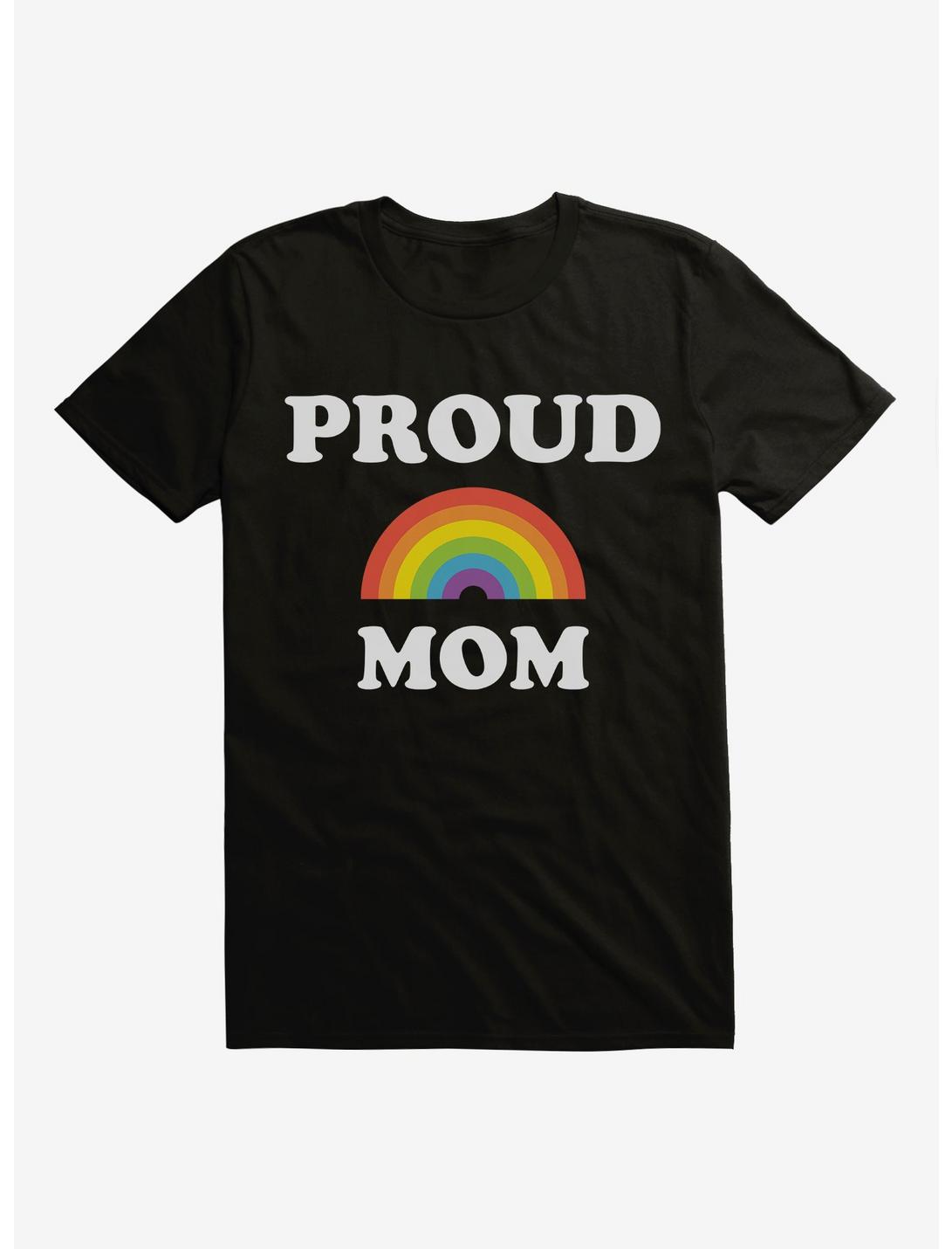 Pride Proud Rainbow Mom T-Shirt, BLACK, hi-res
