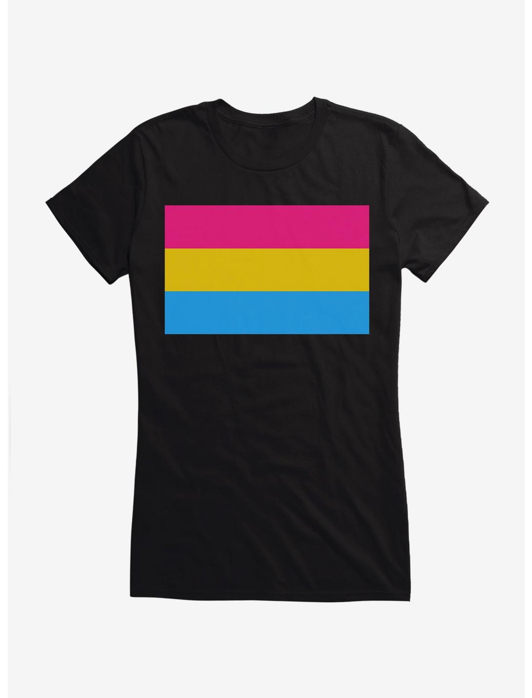 Pride Pansexual Flag Girls T-Shirt, BLACK, hi-res