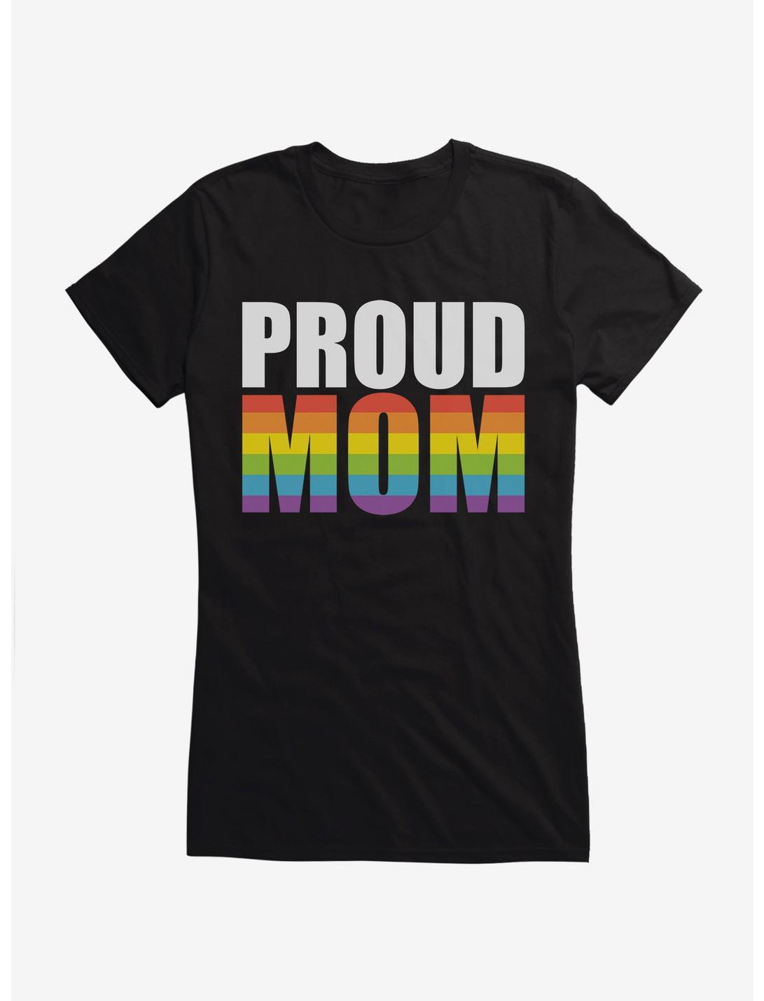 Pride Proud Mom Girls T-Shirt, BLACK, hi-res