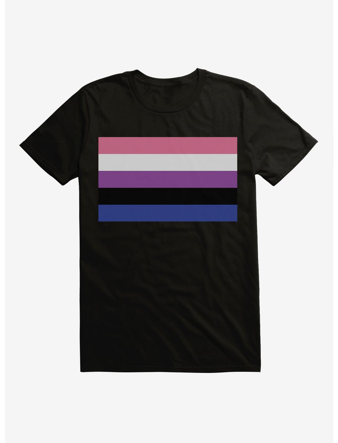 Pride Gender Fluid Flag T-Shirt, BLACK, hi-res