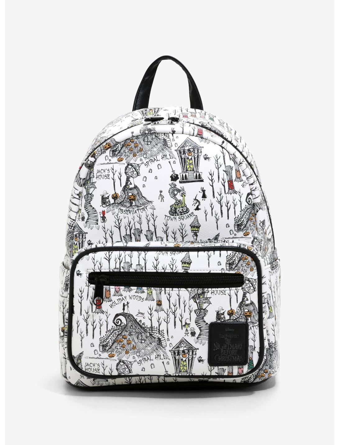 Loungefly The Nightmare Before Christmas Halloween Town Map Mini Backpack, , hi-res