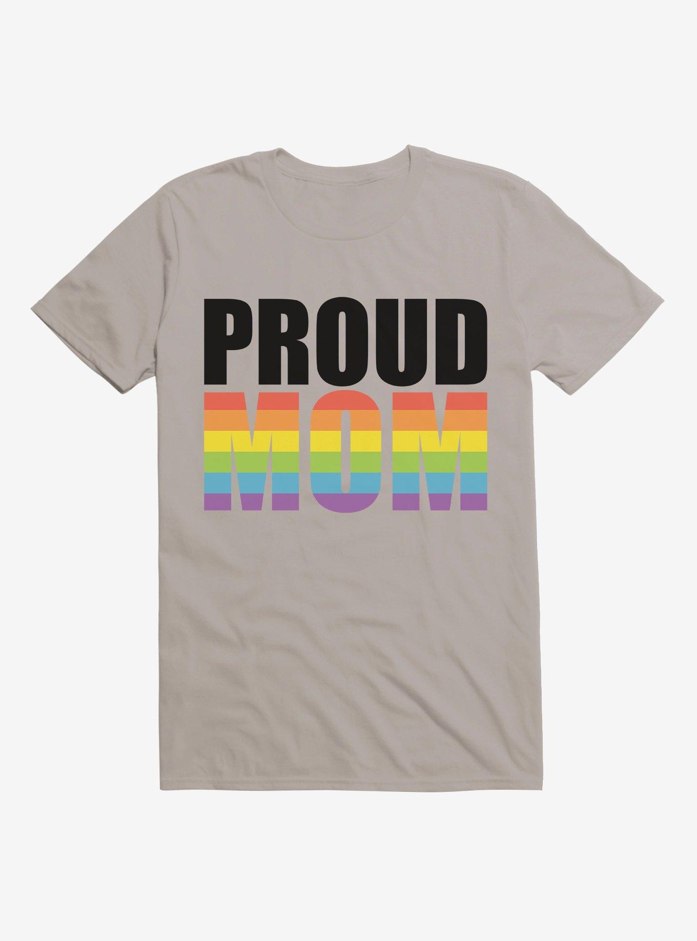 Pride Proud Mom T-Shirt, LIGHT GREY, hi-res