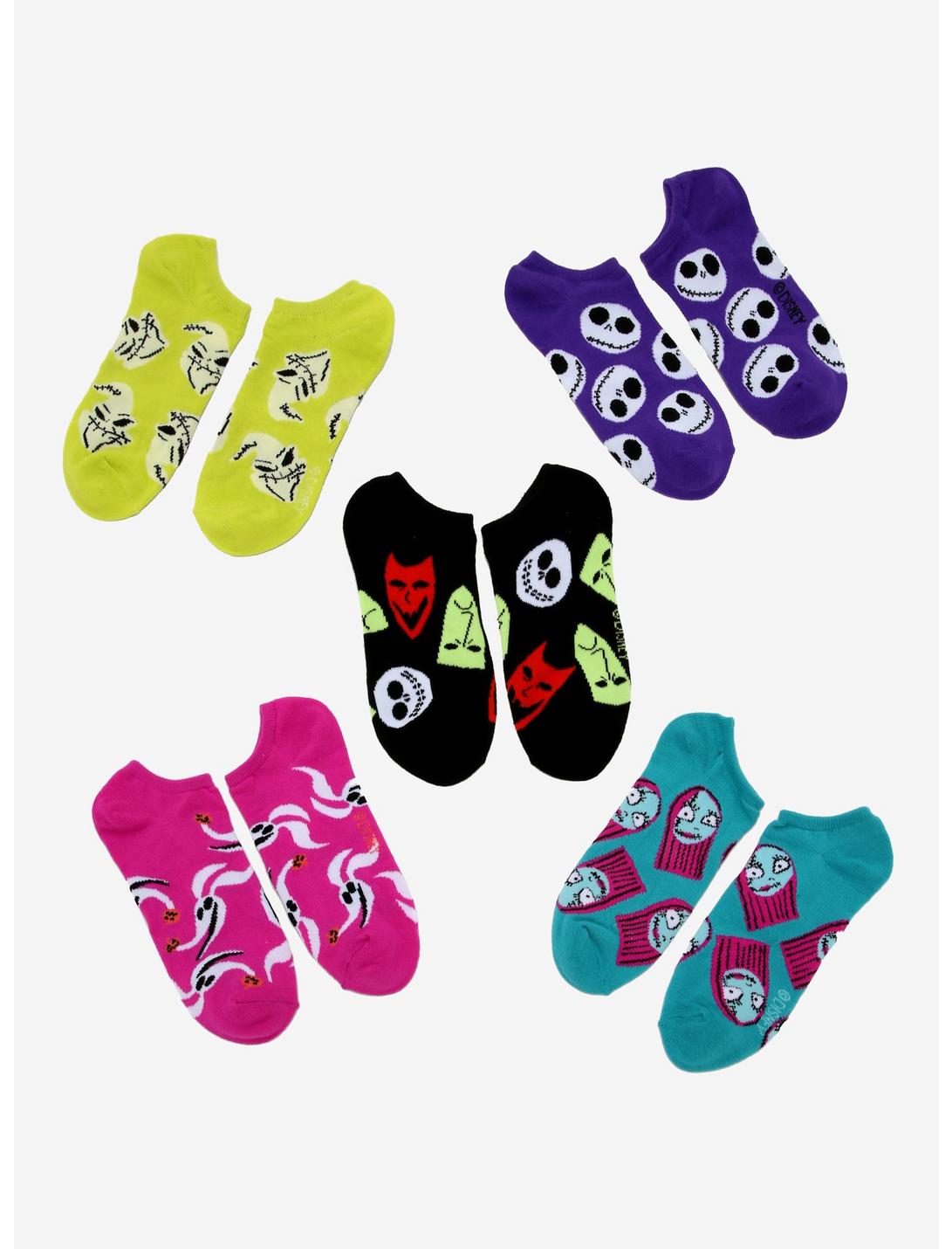 Disney The Nightmare Before Christmas Character Heads Ankle Socks, , hi-res