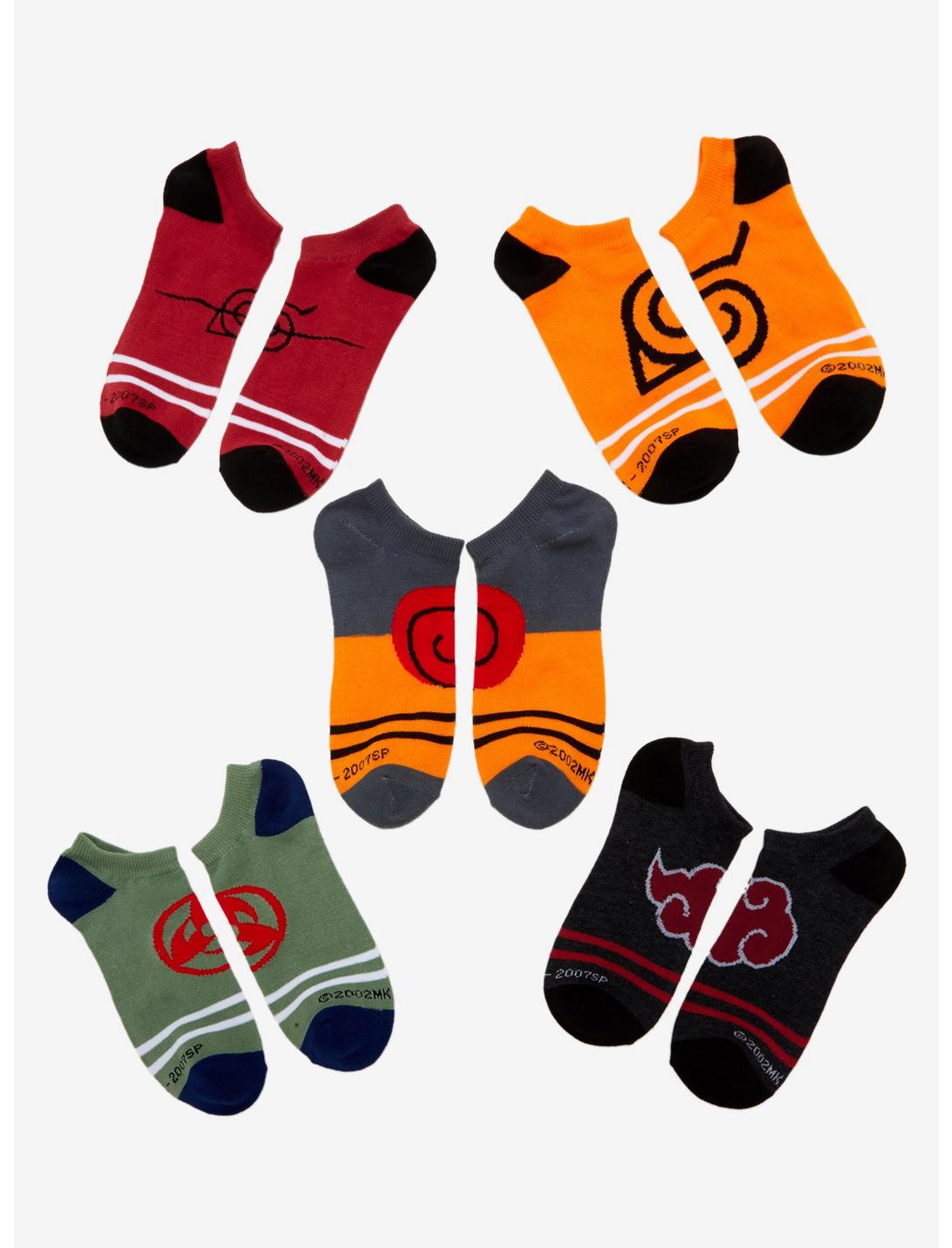 Naruto Emblem Ankle Sock Set - BoxLunch Exclusive, , hi-res
