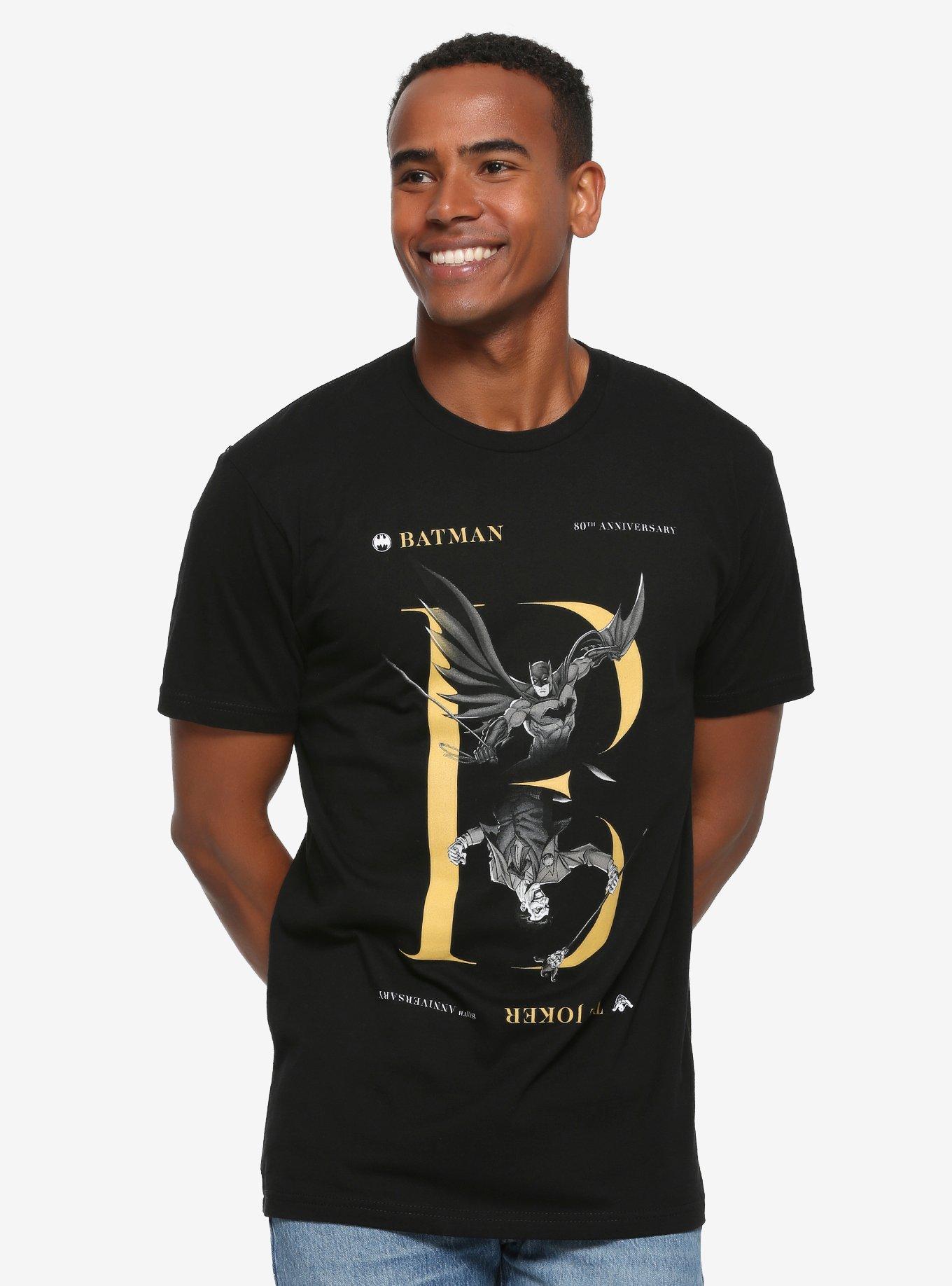 DC Comics Batman & Joker 80th Anniversary T-Shirt, BLACK, hi-res