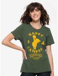 Disney Winnie the Pooh Happy Camper Flocked Women's T-Shirt - BoxLunch Exclusive, GREEN, hi-res