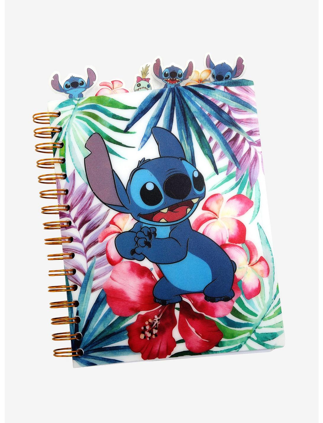 Disney Lilo & Stitch Floral Journal with Tabs - BoxLunch Exclusive, , hi-res