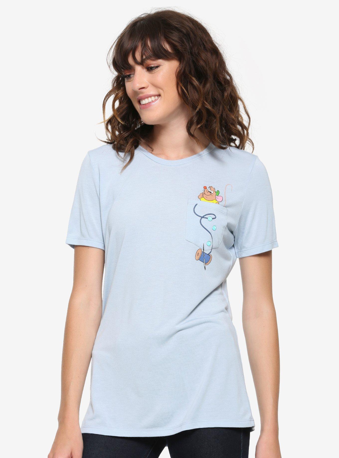 Disney Cinderella Gus Gus Pocket Women's T-Shirt - BoxLunch Exclusive ...
