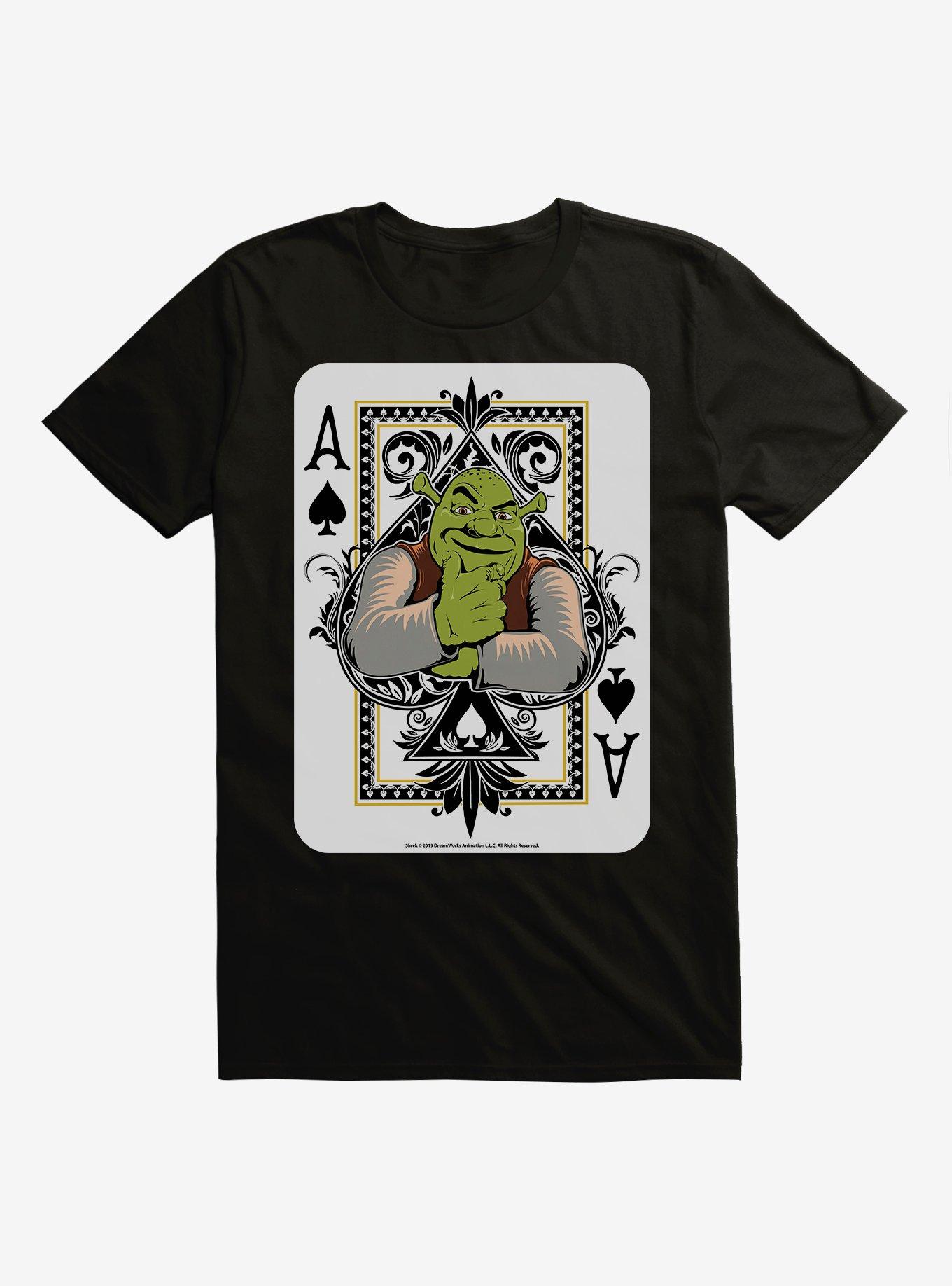 Shrek Shrek Ace Card T-Shirt, BLACK, hi-res