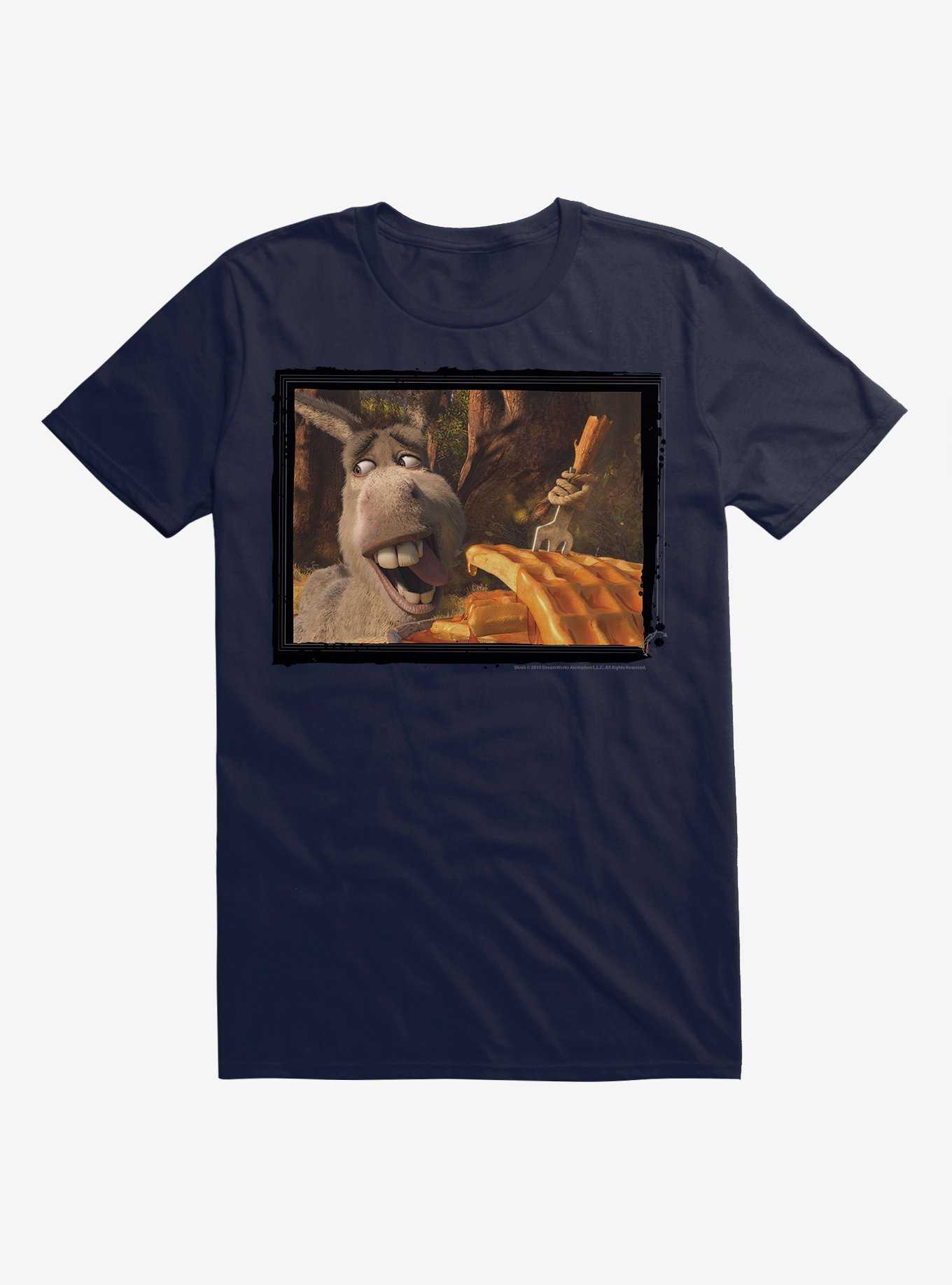 Shrek Donkey Eating Waffles T-Shirt, , hi-res