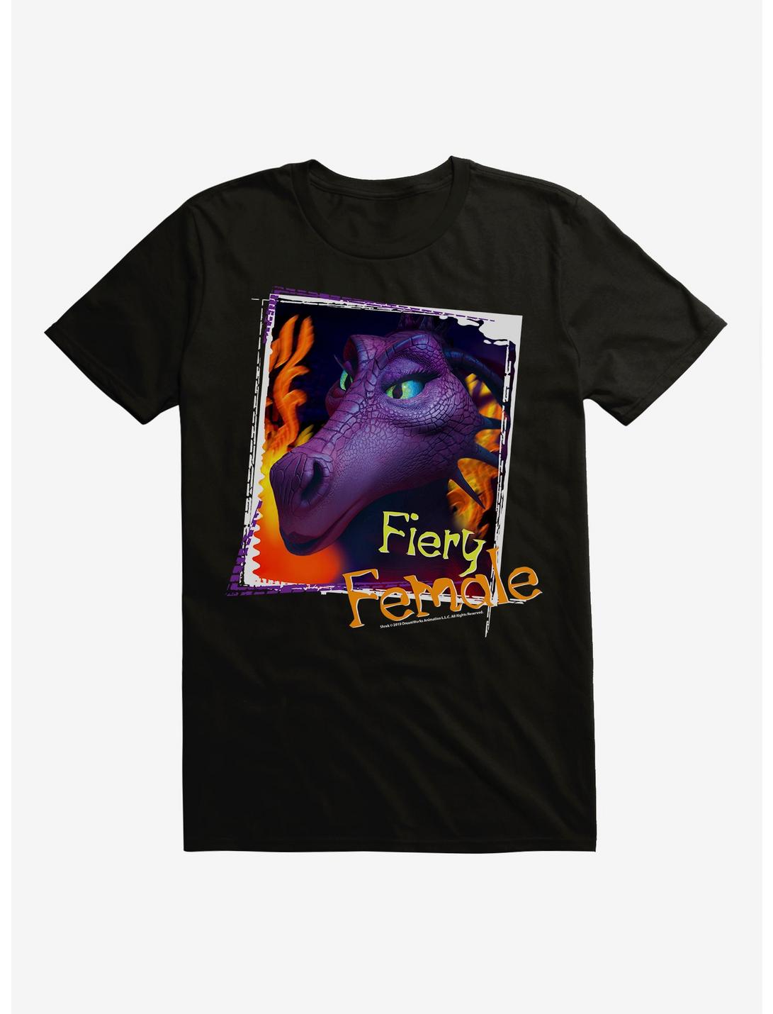 Shrek Dragon Fiery Female T-Shirt, BLACK, hi-res