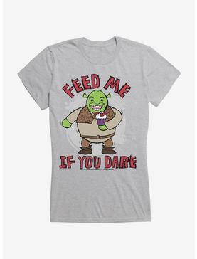 Shrek Feed Me If You Dare Girls T-Shirt, HEATHER, hi-res