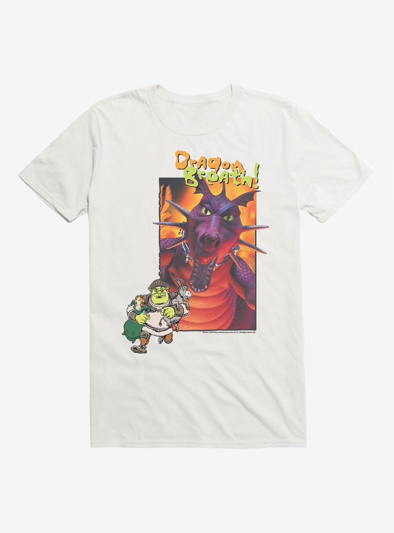 Shrek Dragon Breath Poster T-Shirt, WHITE, hi-res